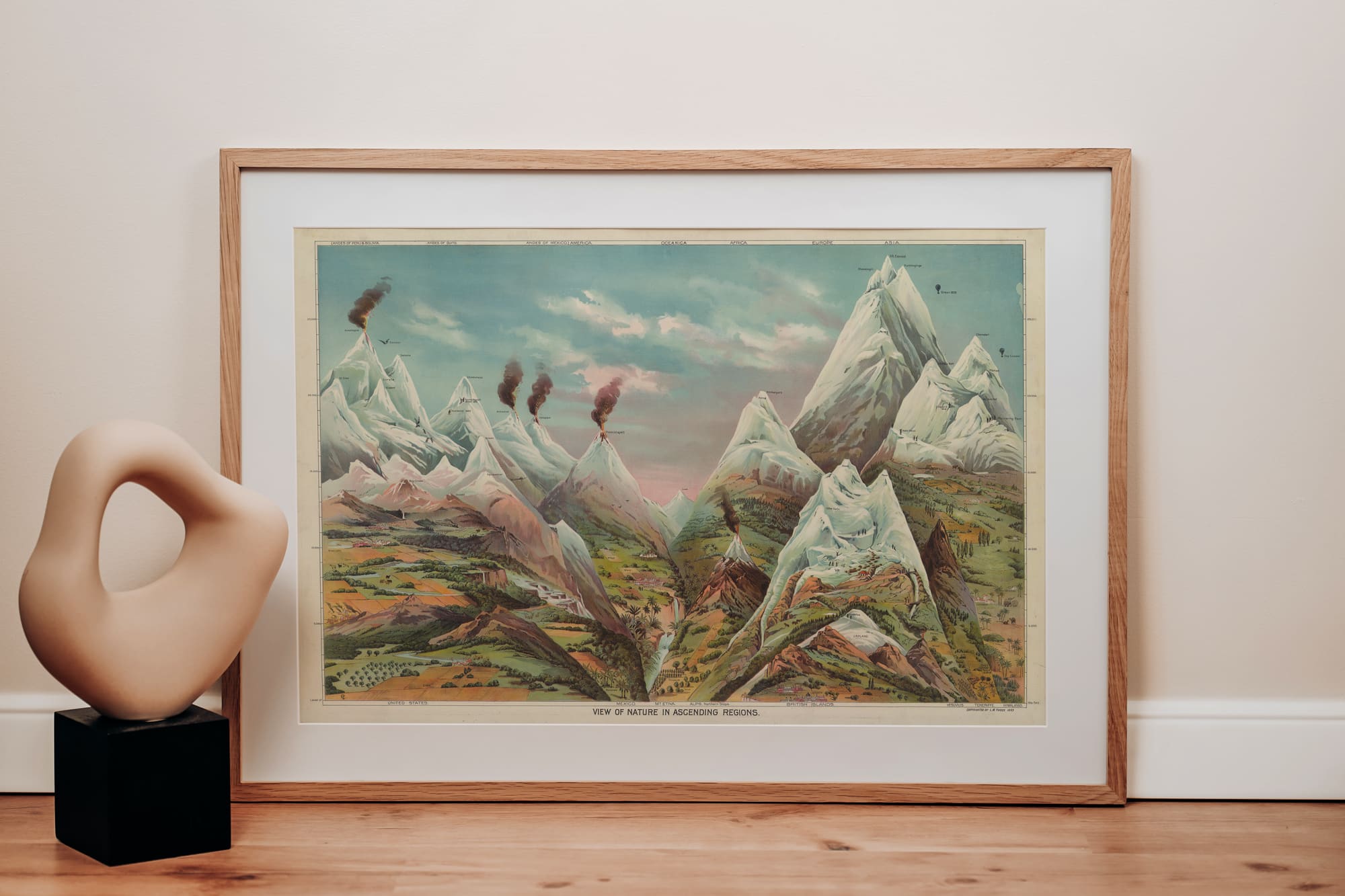 A framed print of the View of Nature in Ascending Regions